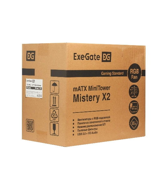 Компьютерный корпус Minitower ExeGate Mistery X2-NPX450