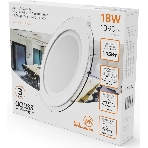 Светильник Glass круг 18W 1390lm 3000K 220-240V IP20 монт Ø155 200x35 с дек стеклом LED, фото4