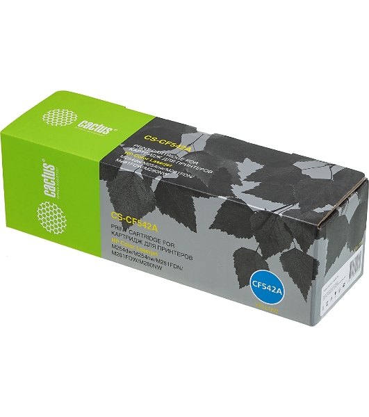 Картридж лазерный Cactus CS-CF542A желтый (1400 стр.) для HP LJ M254dw/M280nw/M281fdn