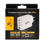 Зарядное устройство Cablexpert MP3A-PC-66 100Вт GaN, 5A, QC5.0/PD, 3xType-C, 1xUSB, белый, коробка, фото2