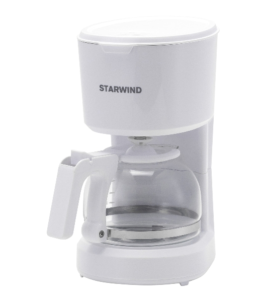 Кофеварка капельная Starwind STD0611 белый, исп. кофе - молотый, 0.6 л, 600 Вт.