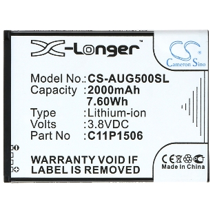 Аккумулятор CameronSino CS-AUG500SL C11P1506 для ASUS ZenFone Go (ZC500TG)3.8V, 2000 mAh, 7.60Wh