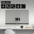 Крепление настенное ExeGate EWM1-3420-01 (кронштейн для одного монитора 13'-34', VESA 75x75, 100x100, макс. нагрузка 20 кг, наклон -8°/+8°, поворот -90°/+90°, расстояние до стены 65-190мм, черный), фото11