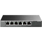 Коммутатор TP-Link 4-port 10/100Mbps Unmanaged PoE+ Switch with 2 10/100Mbps uplink ports, meta case, desktop mount, 4 802.3af/at compliant PoE+ port, 2 10/100Mbps uplink ports, DIP switches for Extend mode, Isolation mode and Priority mode, up to 250m PoE power supply, фото2