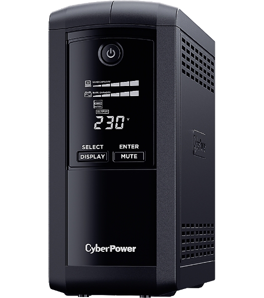 Источник бесперебойного питания CyberPower VP700ELCD/700 ВА/390 Вт/USB/RS-232/RJ-11/RJ-45/4 х CEE 7 (евророзетка)
