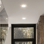 Светильник Glass круг 18W 1390lm 3000K 220-240V IP20 монт Ø155 200x35 с дек стеклом LED, фото2