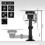 Крепление настенное ExeGate EWM1-3420-01 (кронштейн для одного монитора 13'-34', VESA 75x75, 100x100, макс. нагрузка 20 кг, наклон -8°/+8°, поворот -90°/+90°, расстояние до стены 65-190мм, черный), фото10