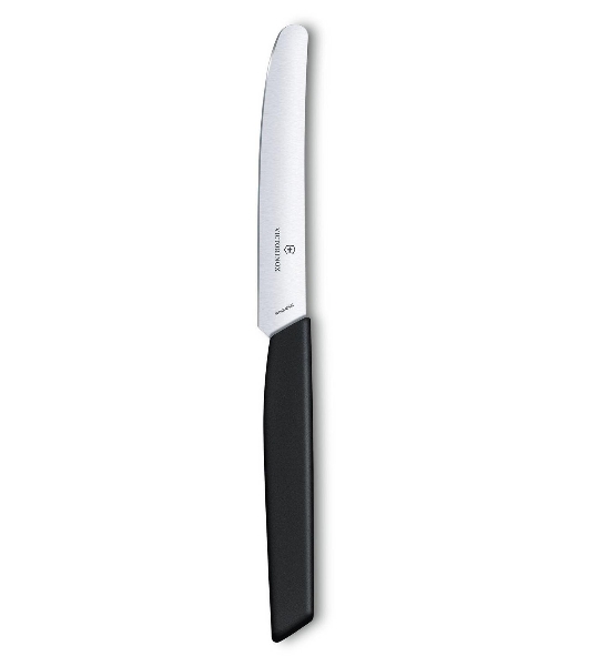 Нож кухонный Victorinox Swiss Modern (6.9003.11) стальной столовый лезв. 110 мм прямая заточка черный