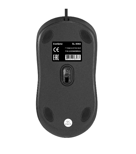 Мышь проводная ExeGate Professional Standard SL-9063 черный, 3600 dpi, USB, кнопки - 4