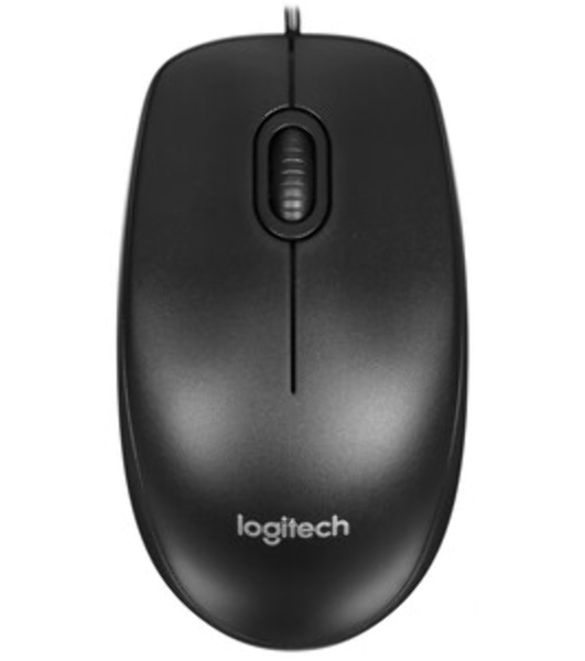 Мышь проводная Logitech M100/100R DARK/GREY (темно-серая/черная), 1000 dpi, USB, кнопки - 3