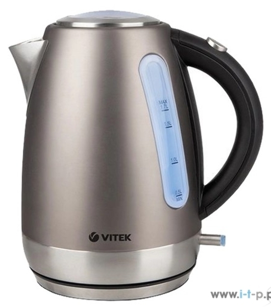 Чайник электрический Vitek VT-7025 (ST) 1850-2200 Вт/Макс объем 1.7 л/Корпус из нерж стали.Скрытый нагр элемент