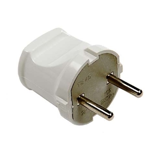 Вилка прямая 10А 4142 бел. ASD/IN HOME 4690612000572