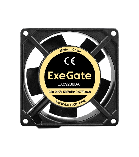 Вентилятор для корпуса ExeGate EX09238BAT черный, 92 мм, 2800 об/мин, 40 дБ