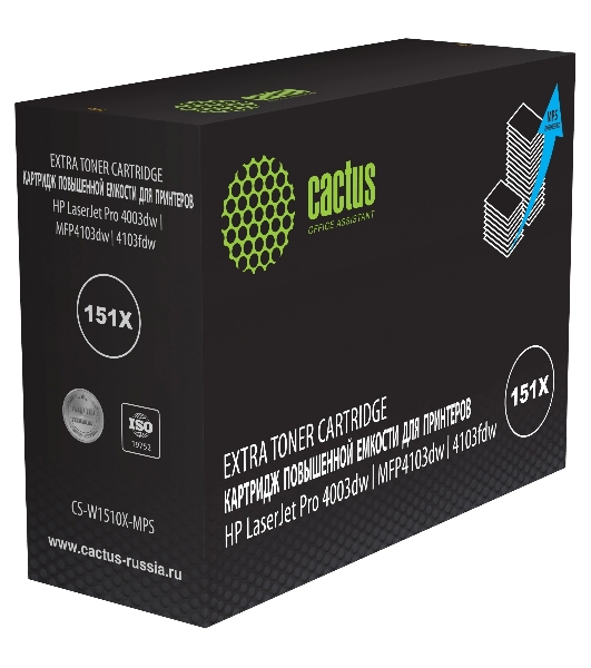 Картридж лазерный Cactus CS-W1510X-MPS 151X черный (18000стр.) для HP LJ Pro 4003dw/MFP4103dw/4103fdw с чипом