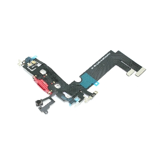 Шлейф с разъемом зарядки и микрофоном для Apple iPhone iPhone 12 Mini красный