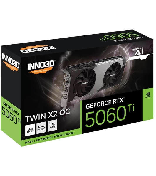 Видеокарта INNO3D RTX 5060 Ti Twin X2 OC RTX 5060Ti, HDMI, DP*3, 8G,D7