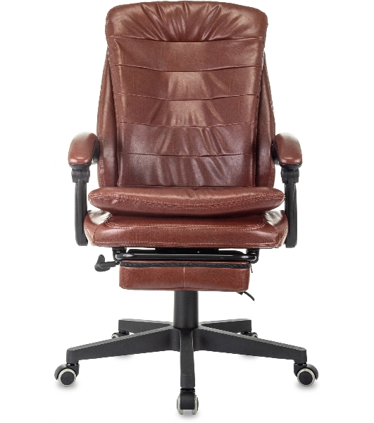 Кресло Бюрократ T-9950MSG-F/BROWN-PU коричневый, экокожа