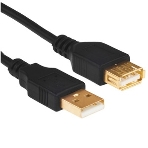 Кабель 5bites UC5011-030A USB2.0, AM/AF, зол.разъемы, ферр.кольца, 3м., черный, фото3