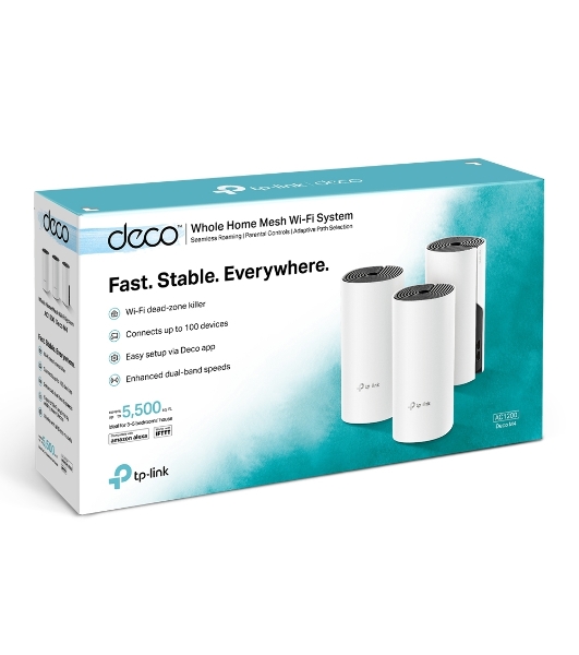 Бесшовный Mesh роутер TP-Link Deco M4 (DECO M4(3-PACK)) AC1200 10/100/1000BASE-TX (упак.:3шт)
