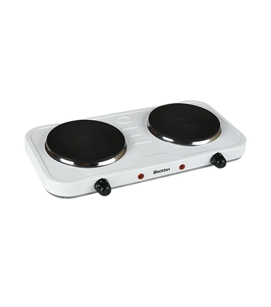 Плита настольная электрическая Blackton Bt HP217W белый, 2 кВт, ТЭН, конфорки - 2, эмаль, поворотные переключатели