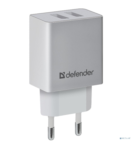 Сетевой адаптер Defender 2xUSB, 2.1А, белый (UPA-22)