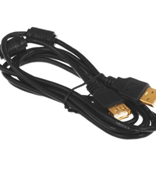 Кабель 5bites UC5011-030A USB2.0, AM/AF, зол.разъемы, ферр.кольца, 3м., черный