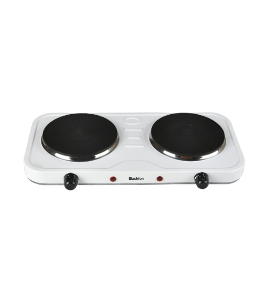 Плита настольная электрическая Blackton Bt HP217W белый, 2 кВт, ТЭН, конфорки - 2, эмаль, поворотные переключатели