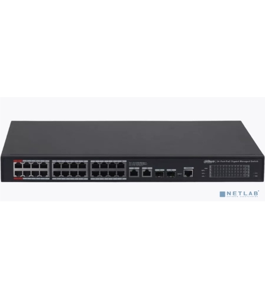 Коммутатор Dahua DH-S4228-24GT-360, 24×1 Гбит/с + 2×1 Гбит/с + 2×1 Гбит/с SFP, управляемый