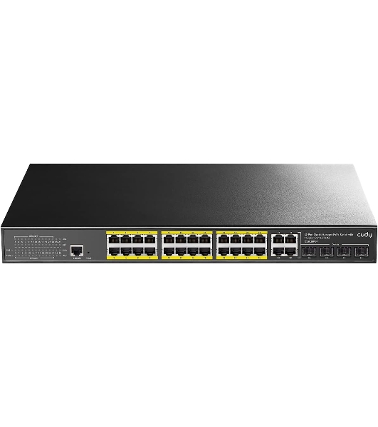 Коммутатор Cudy GS2028PS4-400W, 24×1 Гбит/с, 4×1 Гбит/с Combo (RJ-45/SFP)
