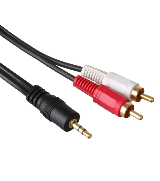 Кабель аудио (3.5мм Jack M -2xRCA M)3м Exegate, позолоченные разъемы