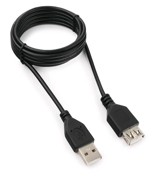 Кабель удлинитель USB 2.0 Гарнизон GCC-USB2-AMAF-1.8M, AM/AF, 1.8м, пакет