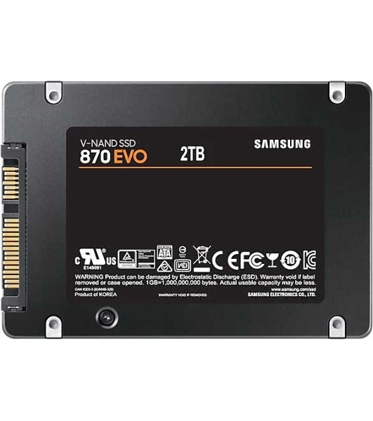 Накопитель SSD Samsung 870 EVO, 2Tb, SATA III, 2.5', R/W 560/530