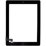 Сенсорное стекло (тачскрин) для iPad 2 (A1395, A1396, A1397), черное с кнопкой OEM, фото3