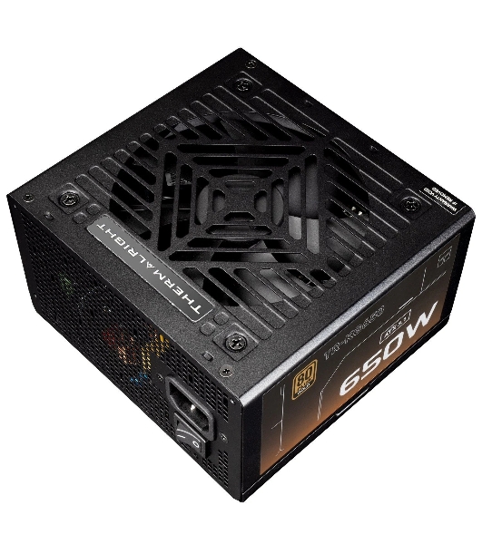 Блок питания Thermalright, 650W 80+ Gold (ATX, 3.1, Full modular, 1x24(20+4)pin, 2xCPU 8(4+4)pin, 2xPCIe*2 8(6+2)pin, 3xSATA3, 2xMOLEX4pin, Active, 120x120мм, 150x140x86mm, APFC, OVP, UVP, SCP, OCP, OTP, OPP, black)