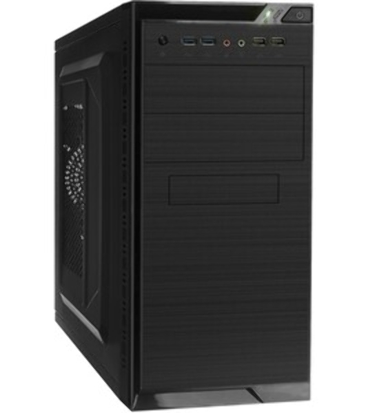 Компьютерный корпус Minitower ExeGate QA-412U-UNS350 (mATX, БП UNS350 с вент. 12см, 2хUSB+2хUSB 3.0, аудио, черный)