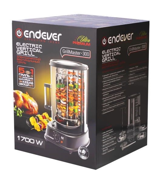 Электрический вертикальный гриль Endever Grillmaster 300