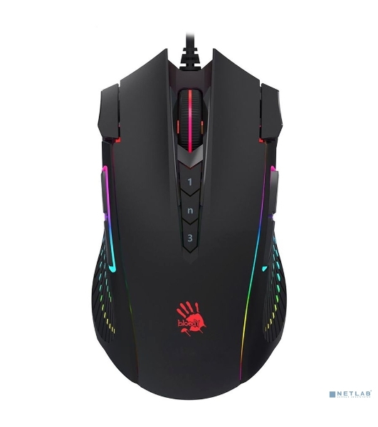 Мышь проводная A4Tech Bloody J90s черный, 8000 dpi, USB, кнопки - 12