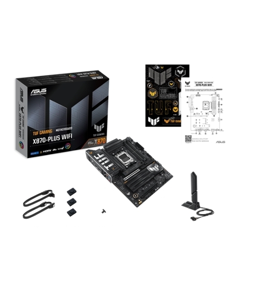 Материнская плата ASUS TUF GAMING X870-PLUS WIFI, AM5, AMD X870, 4xDDR5, 2xSATA, 4xM.2, 1xPCIe 5.0 x16, 1xPCIe 4.0 x4, 1xHDMI, 1xUSB-C 3.2 Gen 2, 1xUSB-C 3.2 Gen 2x2, 2xUSB-C 4.0, 1x 2.5Gb LAN, 1xUSB-A 2.0, 3xUSB-A 3.2 Gen 2, 4xUSB-A 3.2 Gen 1, 5x3.5 мм, Wi-Fi 7, ATX