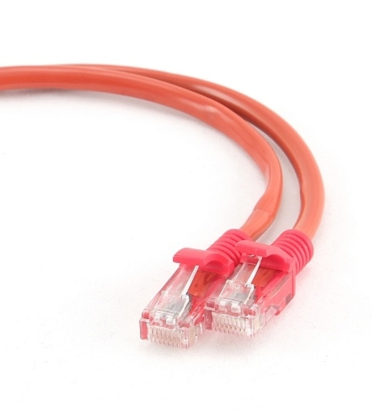Патч-корд UTP Cablexpert cat.5e, 0.5м, литой, многожильный, красный