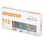 Накопитель SSD Digma Mega S3 DGSM3512GS33T, 512Gb, PCIe 3.0 x4, M.2 2280, NVMe, R/W 2080/1700, фото3
