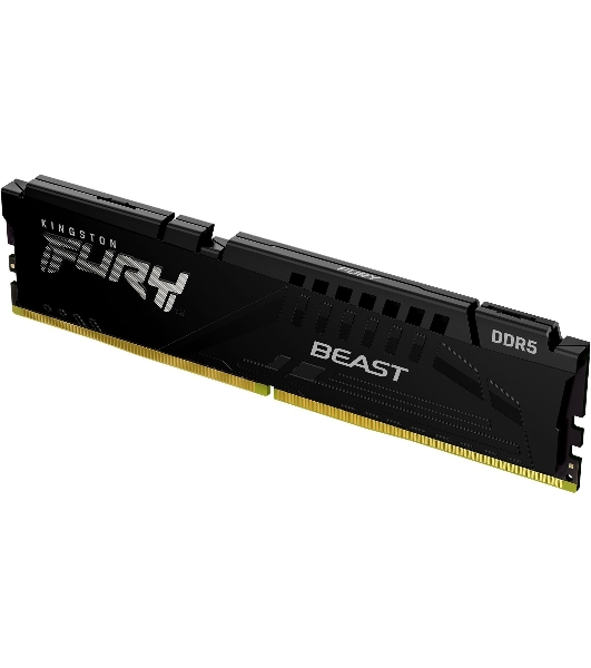 Оперативная память Kingston Fury Beast, DDR5, 32GB (1x32GB), 5200MHz, CL40, DIMM, радиатор, черный
