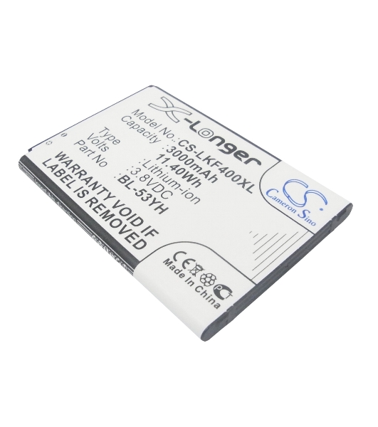 Аккумулятор CameronSino CS-LKF400XL BL-53YH для LG G3 Stylus D690 3.8V, 3000mAh, 11.40Wh