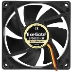 Вентилятор 12В DC ExeGate ExtraSilent ES08025S2P (80x80x25 мм, Sleeve bearing (подшипник скольжения), 2pin, 1900RPM, 20dBA), фото8
