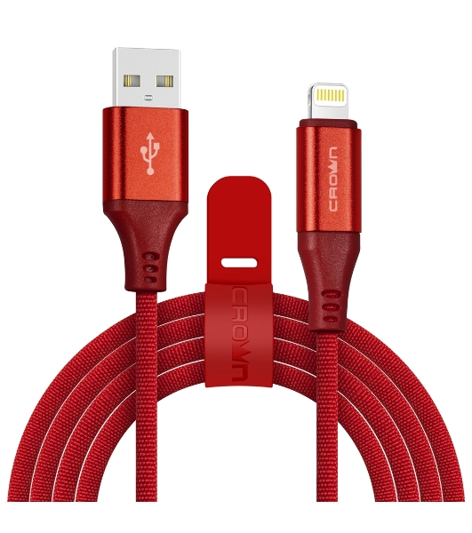 Кабель Crown USB - Lightning CMCU-3103L red