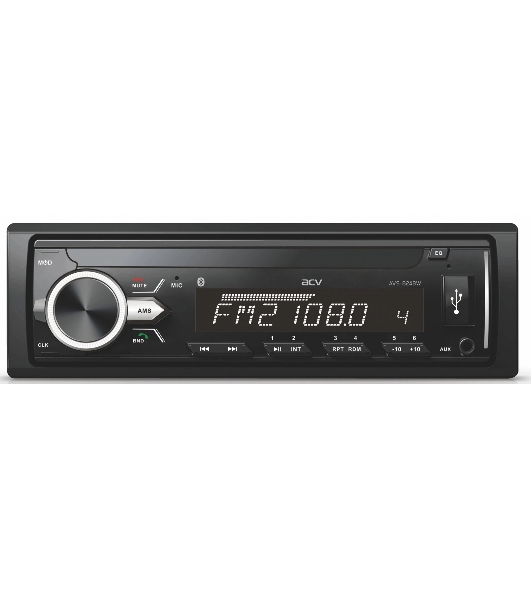 Автомагнитола ACV AVS-824BW, 1 DIN, Bluetooth, USB Type-A, AUX