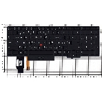 Клавиатура для ноутбука Lenovo ThinkPad T15 черная с подсветкой, фото2
