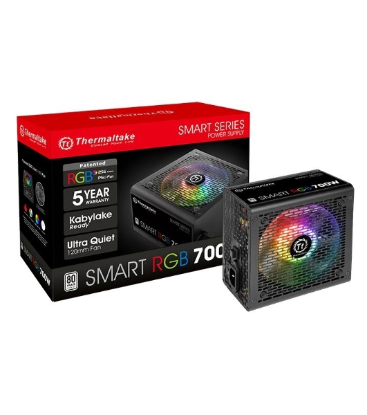 Блок питания Thermaltake Smart RGb (PS-SPR-0700NHSAWE-1), 700Вт, 80 PLUS, 120мм, черный