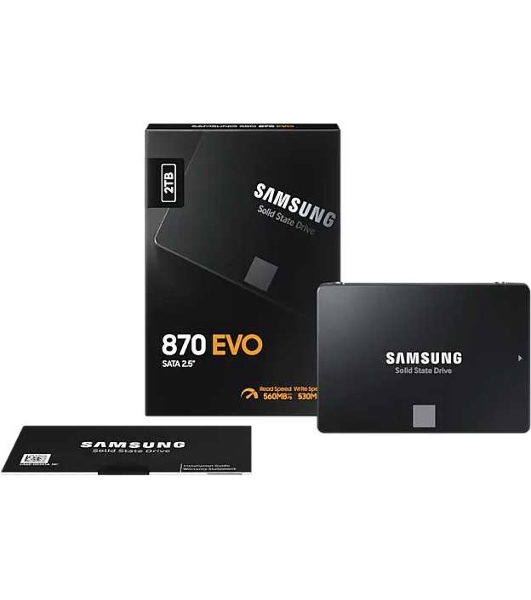 Накопитель SSD Samsung 870 EVO, 2Tb, SATA III, 2.5', R/W 560/530