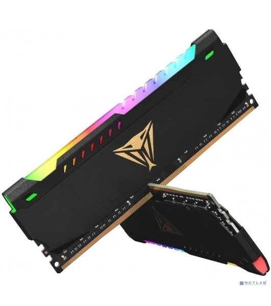 Оперативная память Patriot Viper Steel, DDR4, 32GB (2x16GB), 3200MHz, CL18, DIMM, с радиатором, RGB, черный