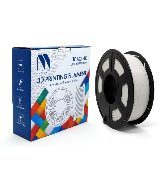 Филамент NVPrint PLA White для 3D печати диаметр 1.75мм длина 330 метров масса 1 кг